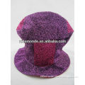 Funny carnival purple glitter top hats